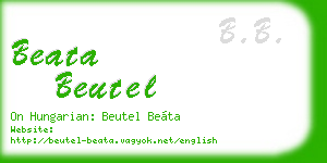 beata beutel business card